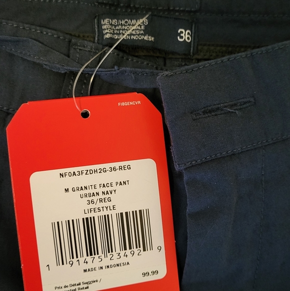 The North Face TNF Men's Granite Face Pants 36x32 Urban Navy - Picture 4 of 7